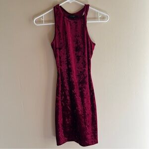 Red crush Velvet velour Dress moody whimsigoth feminine witchy romantic burnout